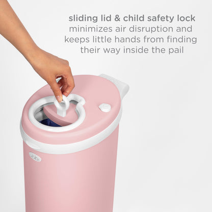 Ubbi Stainless Steel Diaper Pail, No Special Bags, Odor-Locking, White