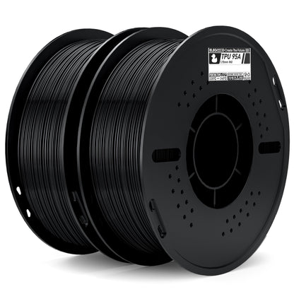 ELEGOO TPU 3D Printer Filament 1.75mm Black 1KG, 95A Flexible