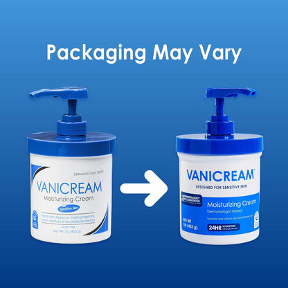 Vanicream Moisturizing Cream, Body & Face Moisturizer, 16 Oz Pump Dispenser