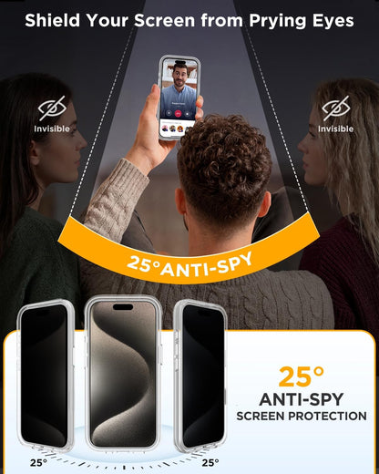 Miracase for iPhone 17 Pro Privacy Series Case, Magsafe, Deep Blue