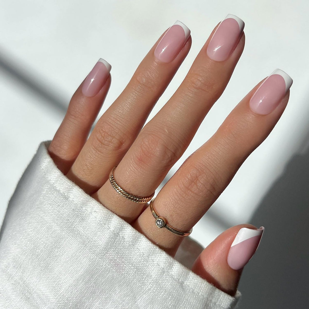 Glamnetic Press On Nails, Short Almond Glossy, Fake Nails 24pc Nail Kit