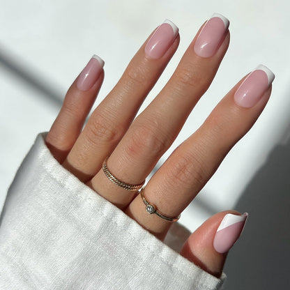 Glamnetic Press On Nails, Short Almond Glossy, Fake Nails 24pc Nail Kit