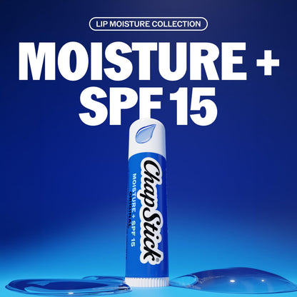 ChapStick Moisturizer Original Lip Balm Tubes, SPF 15 and Skin Protectant - 0.15 Oz (Pack of 3)