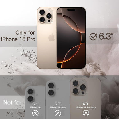 JETech Case for iPhone 16, Anti-Yellowing, Clear