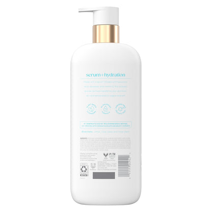 Dove Serum+ Hydration Body Wash Hyaluronic Acid 6% Hydration Serum, 18.5 oz