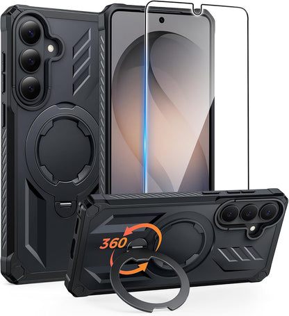FNTCASE for iPhone 17 Case with 360 Spin Magnetic Stand