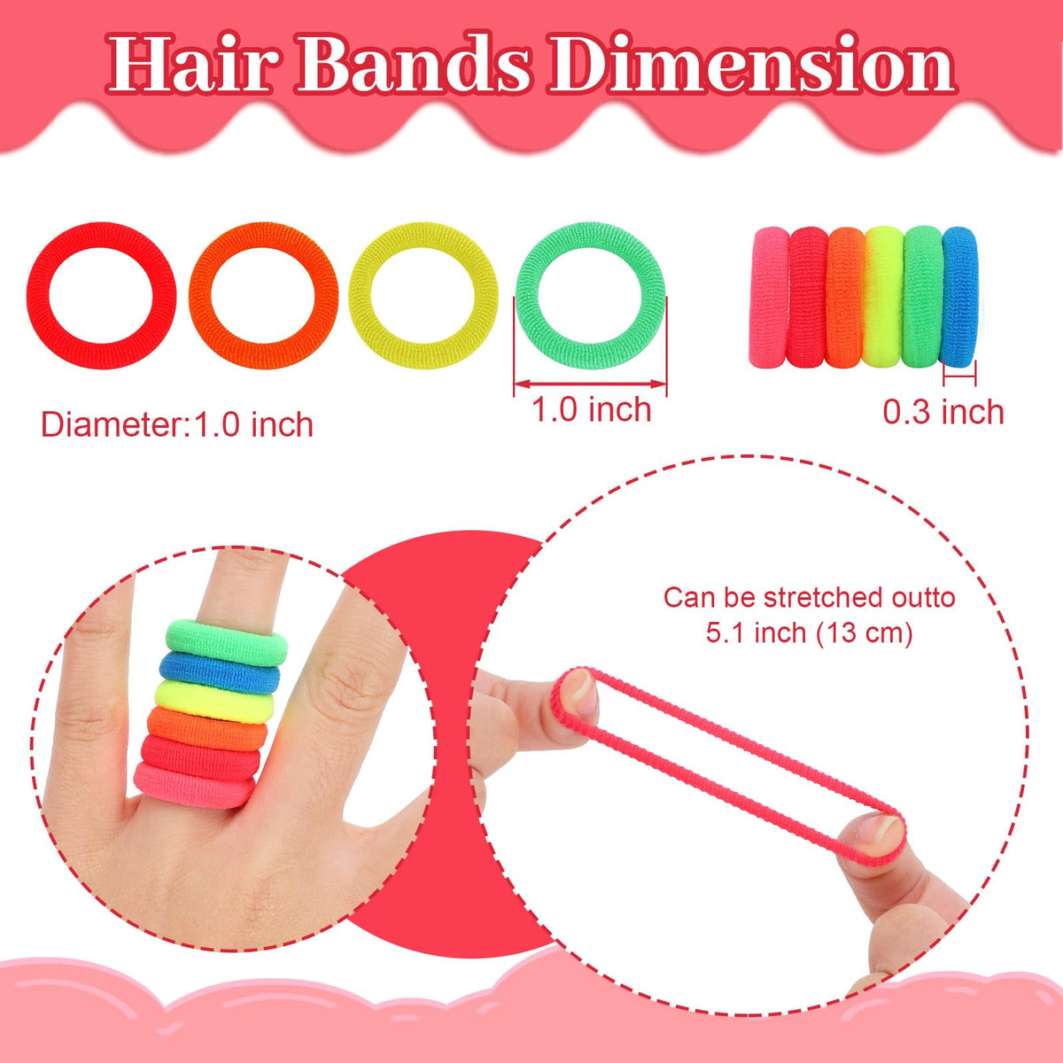200 Pack Hair Ties BEoffer Baby Toddlers Girls Elastics Hair Band No Damage