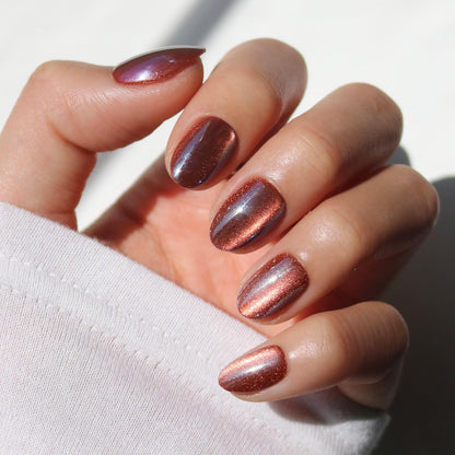 Glamnetic Press On Nails, Short Almond Glossy, Fake Nails 24pc Nail Kit