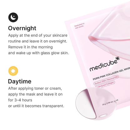 medicube Jelly Gel Mask with Salmon DNA PDRN Pink Collagen, Plump & Hydrate