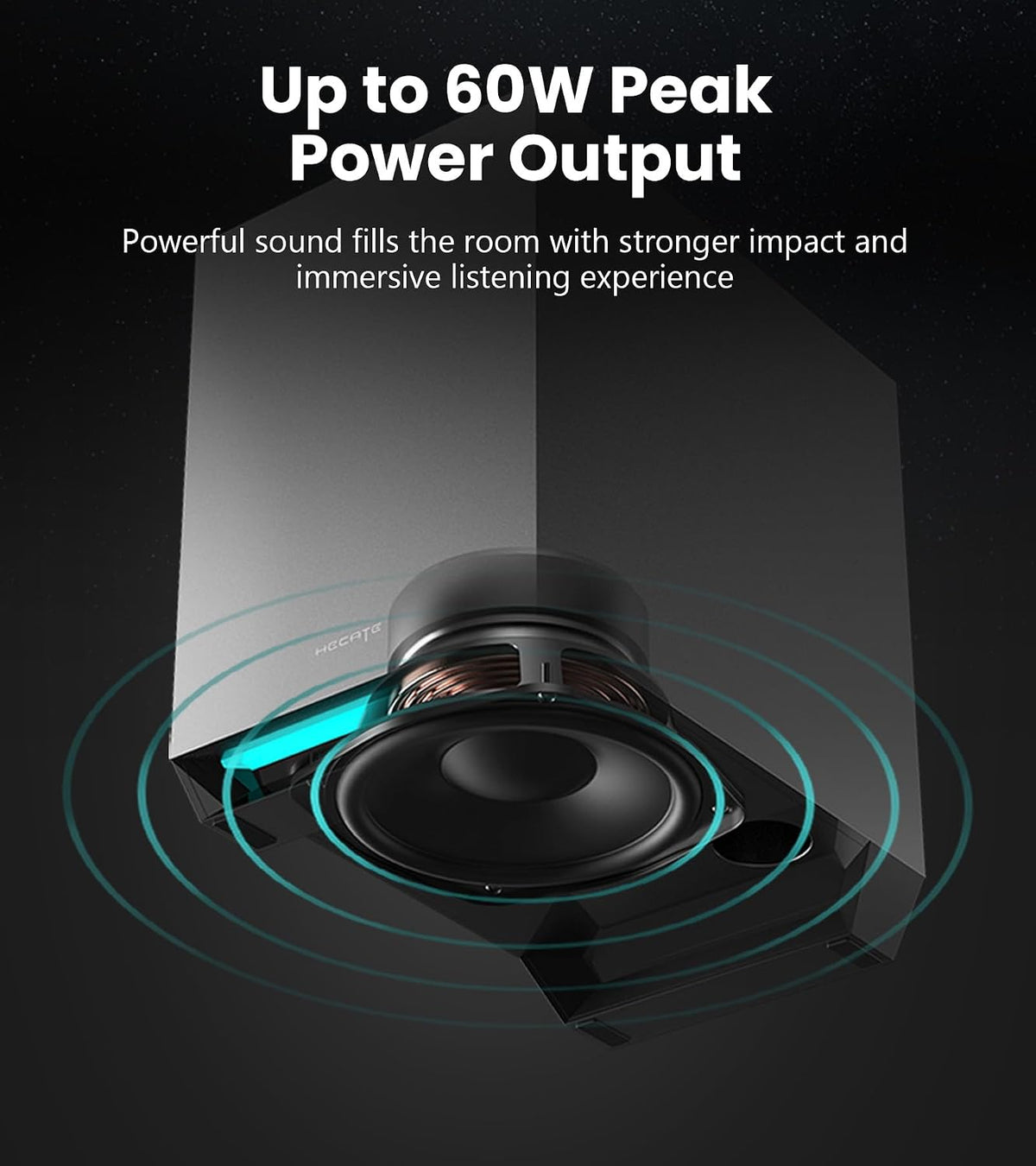 Edifier G1500 MAX 2.1 RGB Light Gaming Speakers with 4" Wood Subwoofer