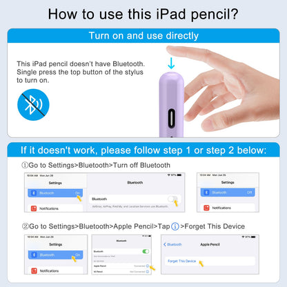 DIGIROOT iPad Pencil for 2018-2026, Plam Rejection Stylus Pen for iPad