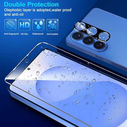 firtstnow 3 Pack for Samsung Galaxy S26 Ultra Screen Protector Tempered Glass + 3 Pack Camera Lens Protector, Military Grade Shatterproof, 9H Hardness, Fingerprint Unlock,Case Friendly 6.9 Inch