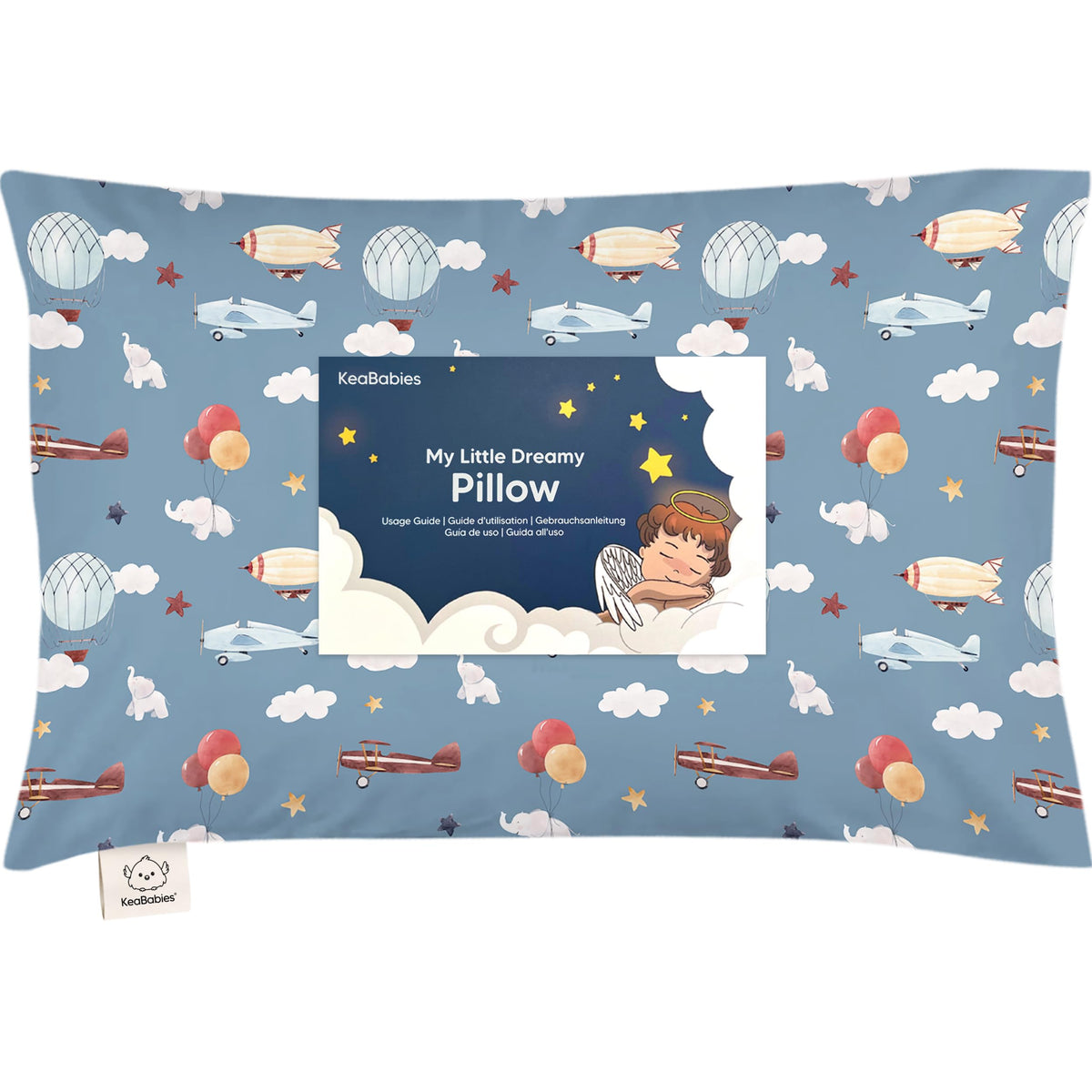 Toddler Pillow with Pillowcase 13x18 My Little Dreamy Pillow(Jolly Rainbow)