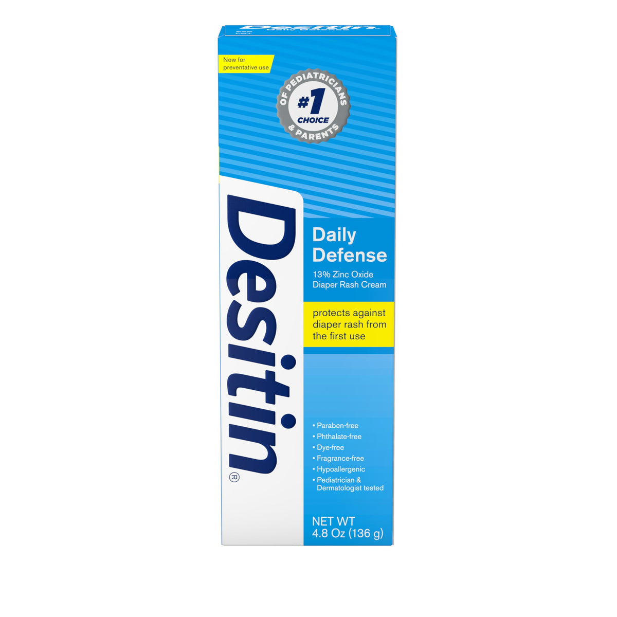 Desitin Daily Defense Diaper Rash Cream, 13% Zinc Oxide, 16 oz