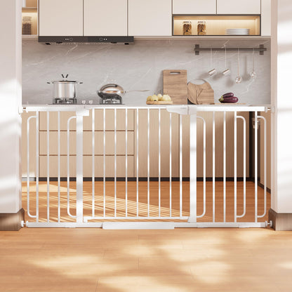 Cumbor 29.7-51.5 in Extra Wide Baby Gate for Stairs, Dog Gate Indoor Black