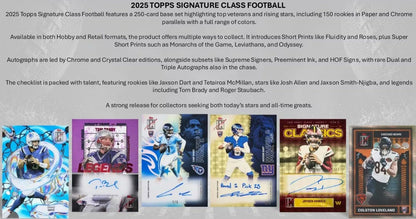 NEW 2025 SIGNATURE Class Football Card BLASTER Box, 42 Cards