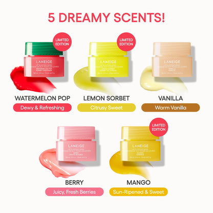 LANEIGE Lip Sleeping Mask: Nourish, Hydrate, Vitamin C, Murumuru & Shea Butter, Antioxidants, Flaky, Dry Lips