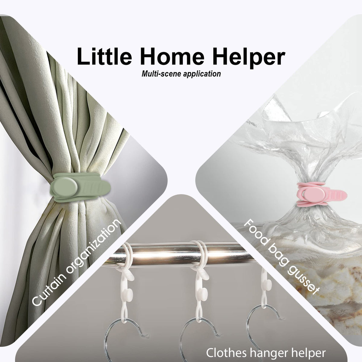 Silicone Cable Ties, Cord Organizer Cable Management,2Sizes-Grey