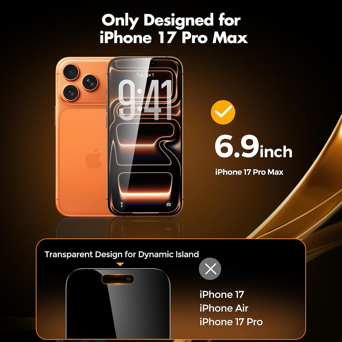 UNBREAKcable Privacy Screen Protector for iPhone 15, Full Coverage