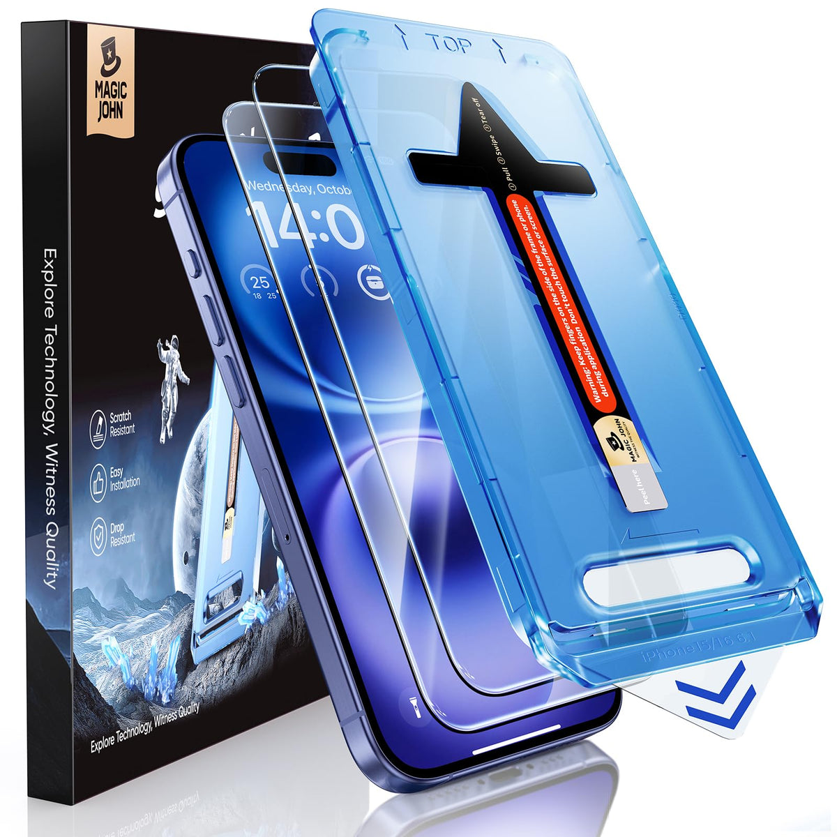 MAGIC JOHN for iPhone 18 Pro Max Screen Protector Easy Installation
