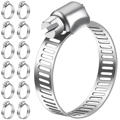 Bolatus Hose Clips 6-51 mm, 22 Pcs Hose Clamp Stainless Steel 304