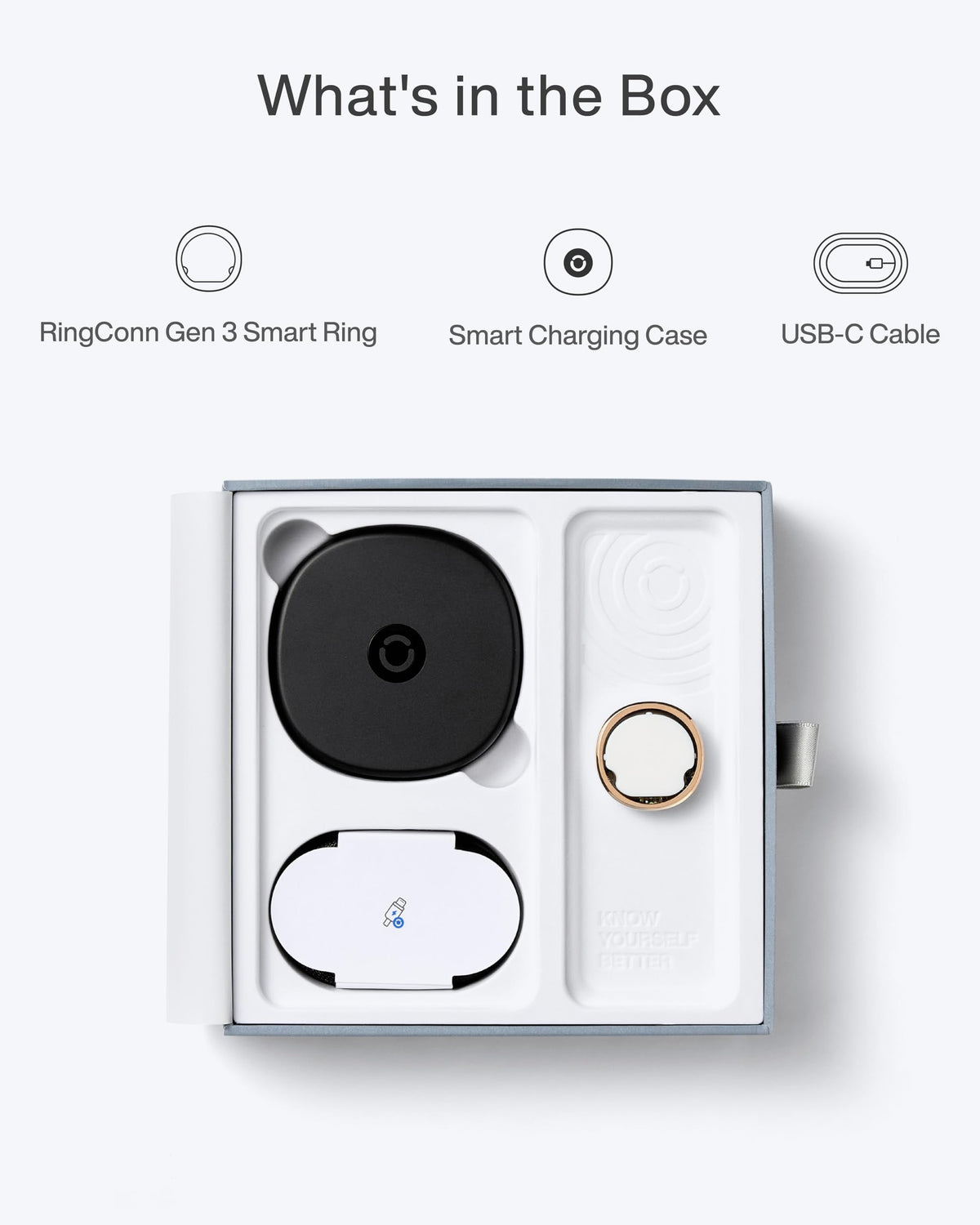 RingConn Gen 3 Smart Ring - Vascular Trends(Size 8, Future Silver)