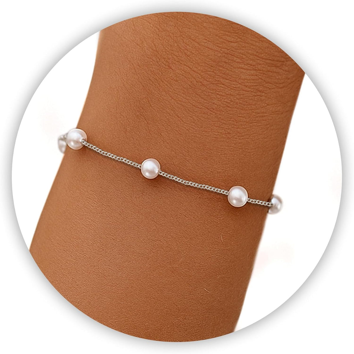 Pearl Bracelets for Women and Girls, Dainty Bracelet Wedding Pearl Jewelry
