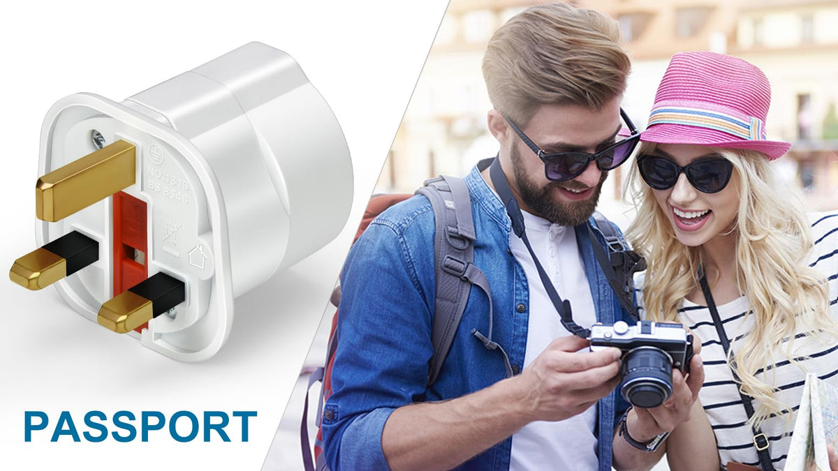 VGUARD European to UK Plug Adaptor, BS8546 Certified EU to UK Adapter
