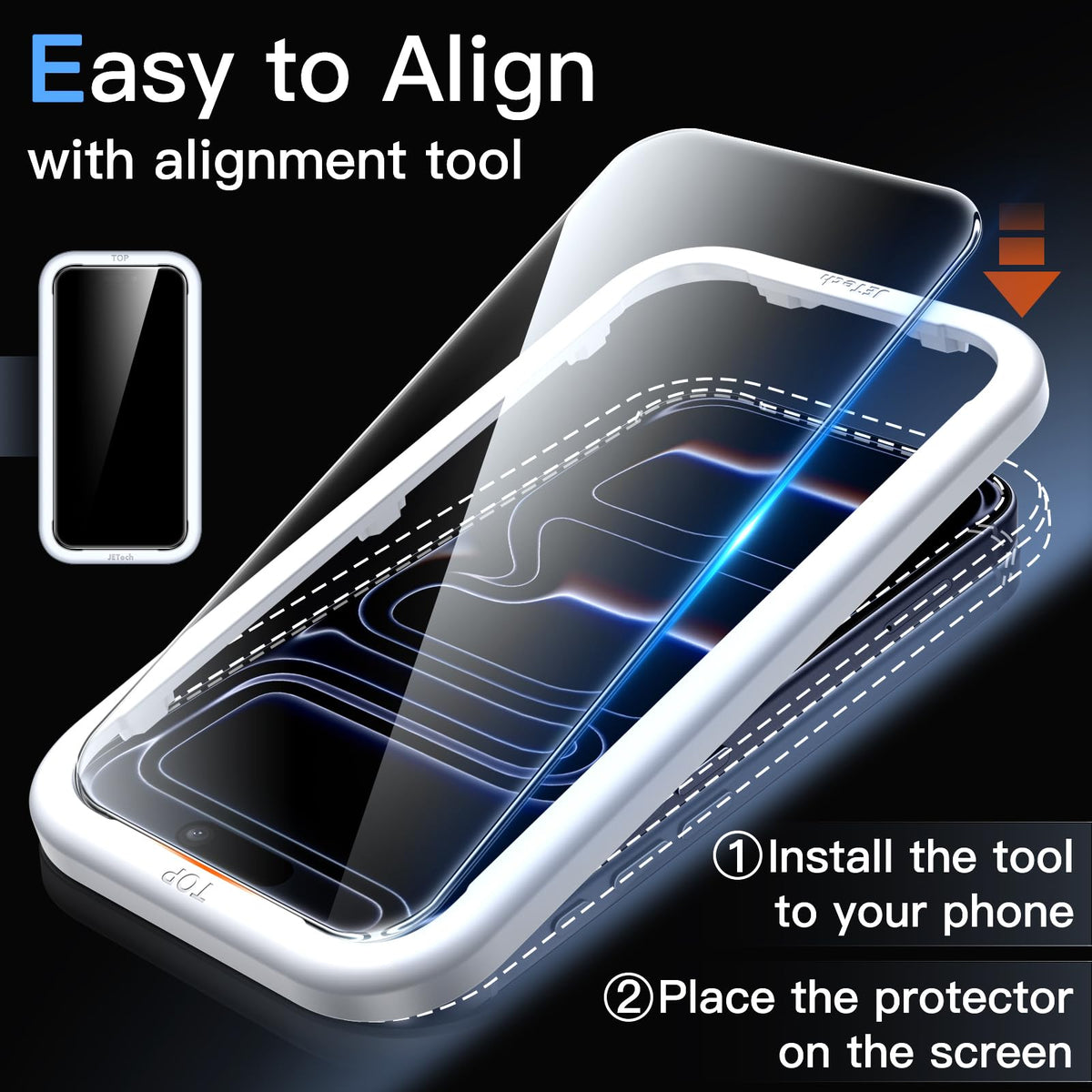 JETech Screen Protector for iPhone 18 Pro Max/17 Pro Max, 3-Pack