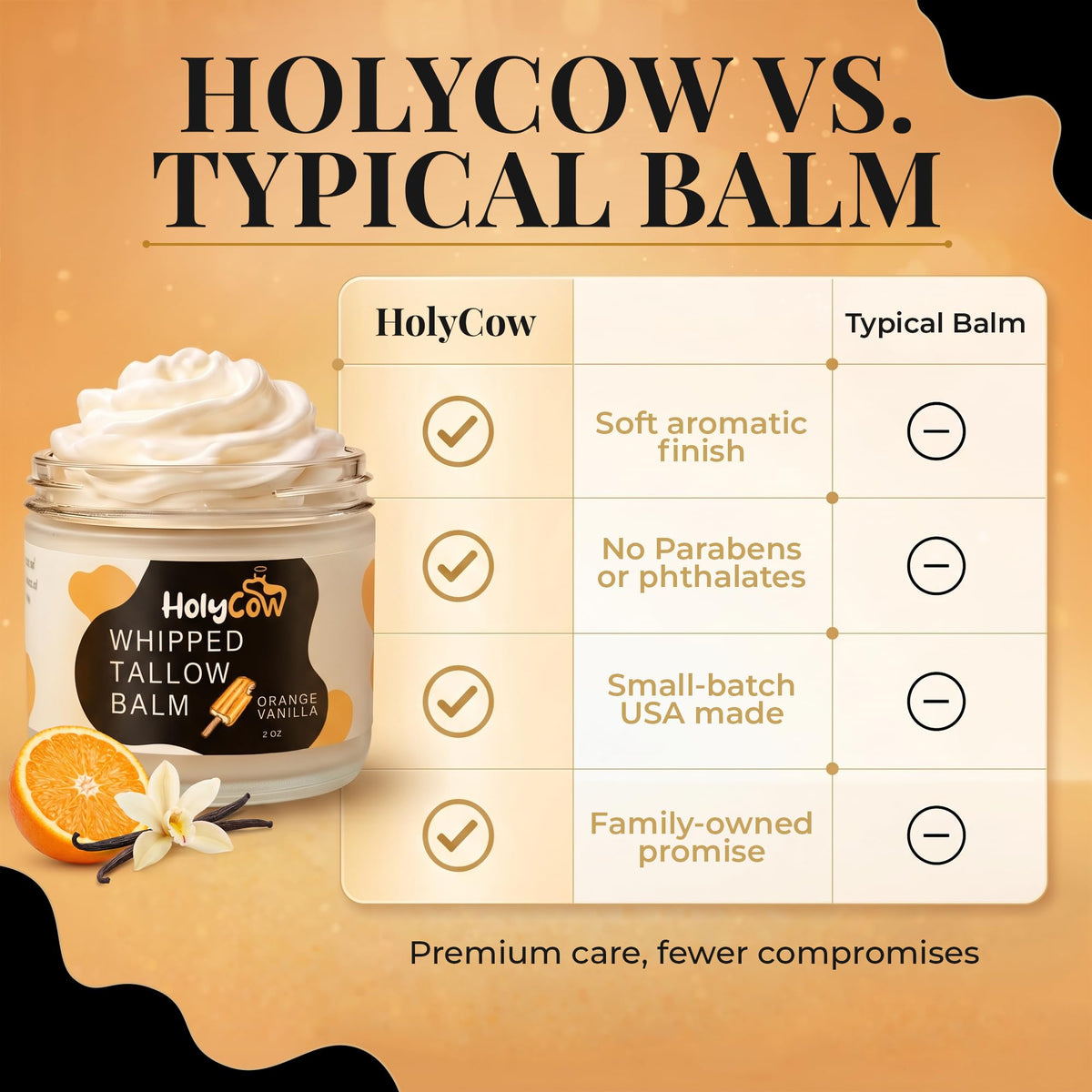 HolyCow Grass Fed Beef Tallow For Skin with Jojoba Oil, 2 Ounce - Unscented
