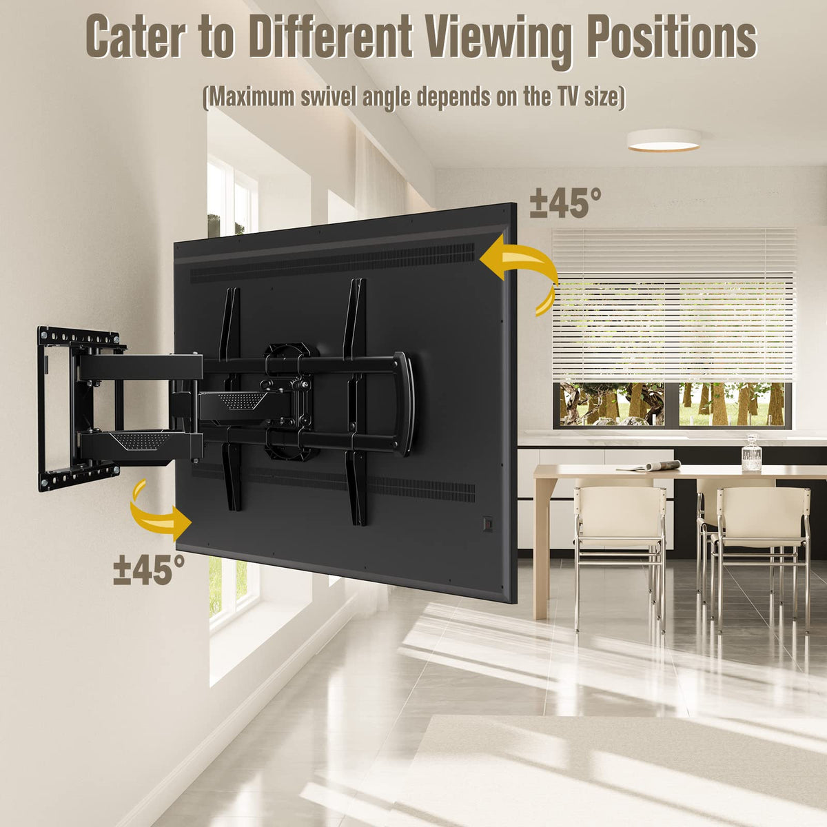 Mounting Dream Full Motion TV Wall Mount for Most 42-90 Inch TV Heavy Duty