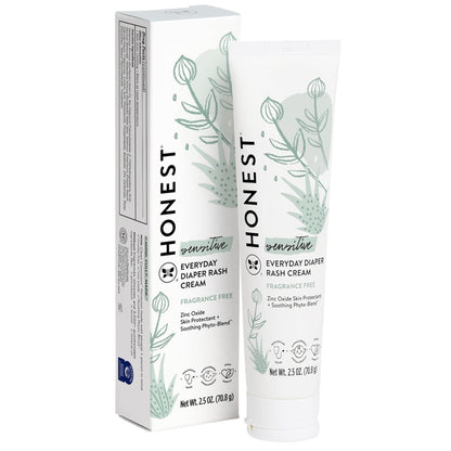 The Honest Company Diaper Rash Cream, Hypoallergenic, Cruelty-Free, 2.5 oz