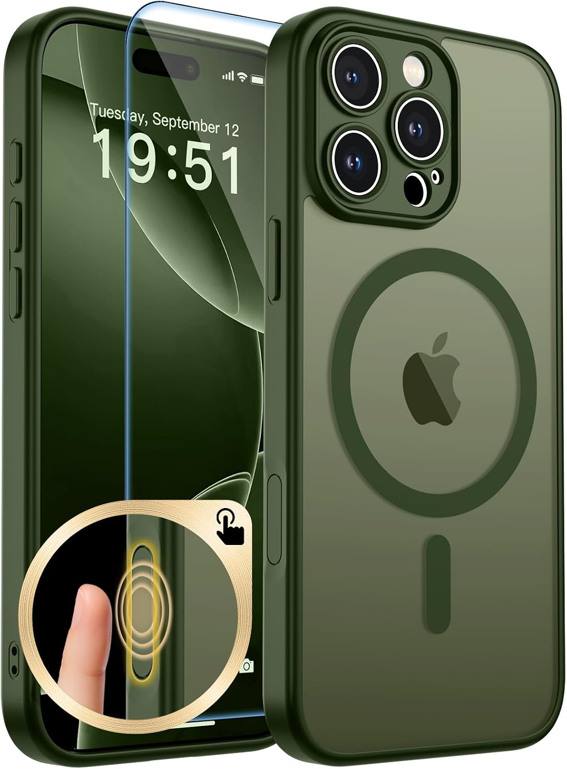 zapica Magnetic for iPhone Air Case, Dark Blue