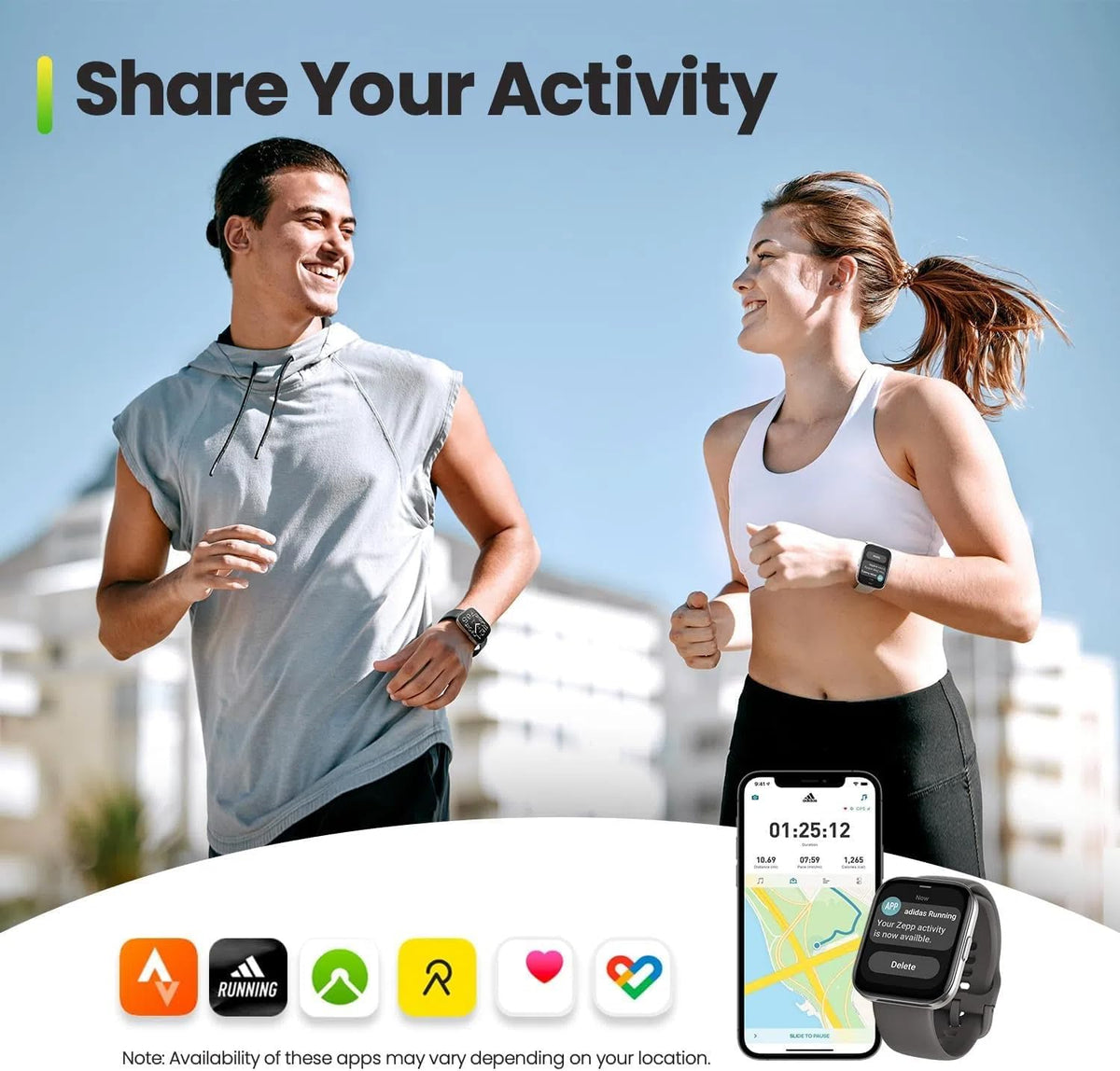 Amazfit Bip 5 Unity Smart Watch, 1.9" Screen, 11-Day Battery, iOS/Android