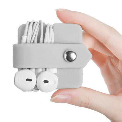 Headphone Case Cord Organizer Earbuds Holder Earphones Case Wrap Winder Headset Keeper Cord Manager Cable Organizer Black