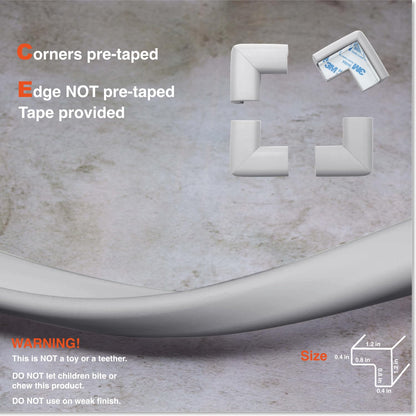 Roving Cove Baby Proof Corner Edge Protector, Small 15ft Edge 4 Corners