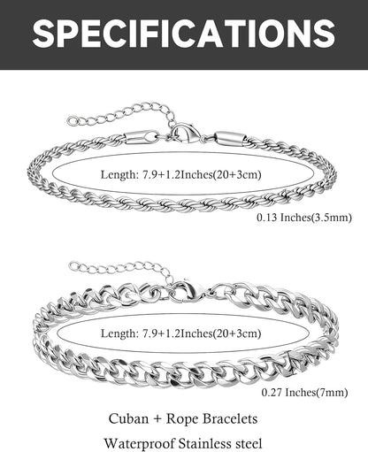 Mens Bracelet for Men, Waterproof Bracelet for Men Jewelry