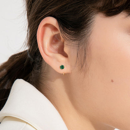 925 Sterling Silver Small Huggie Half Hoop Earrings for Women