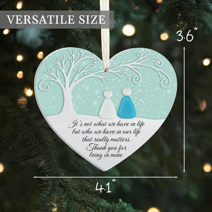 Real Sea Glass Friendship Ornament, for Women Birthday