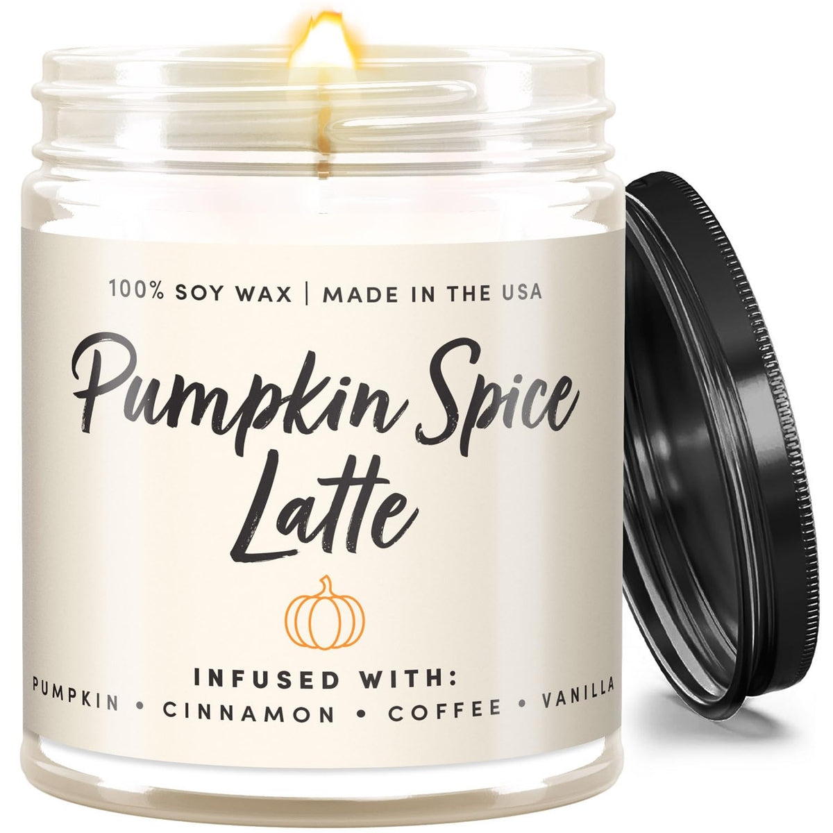 Wax & Wit Fall Candles for Home Scented – Apple, Cinnamon, Clove, Orange – Perfect Home Décor Gifts for Autumn, Holiday, Christmas, Winter - 9oz, Soy Wax, 50 Hour Burn