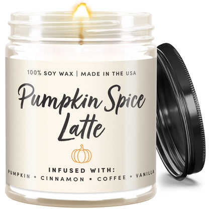 Wax & Wit Fall Candles for Home Scented – Apple, Cinnamon, Clove, Orange – Perfect Home Décor Gifts for Autumn, Holiday, Christmas, Winter - 9oz, Soy Wax, 50 Hour Burn
