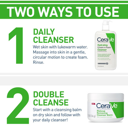 CeraVe Hydrating Cream To Foam Cleanser, Gentle Face Cleanser, 19oz