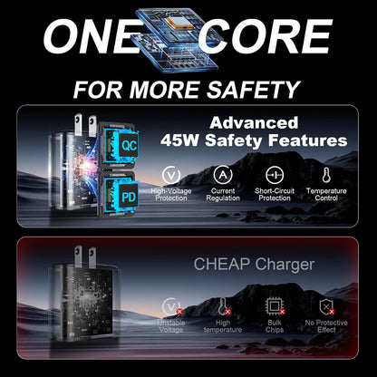 Phone 18 17 Pro Max Charger Fast Charging 45W USBC Phone Duo Fast Charger
