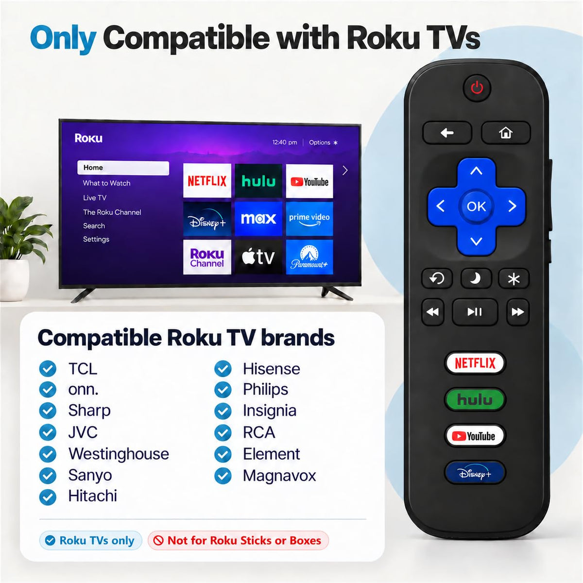 Replacement for LG TV Remote, for All 2019-2025 LG Remote Control for Smart TV with Voice and Pointer Function, for LG Magic Remote. 1-Year Warranty.