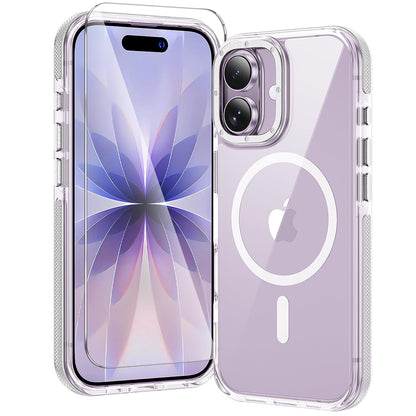 toushion 3 in 1 for iPhone 15 Plus Case Transparent
