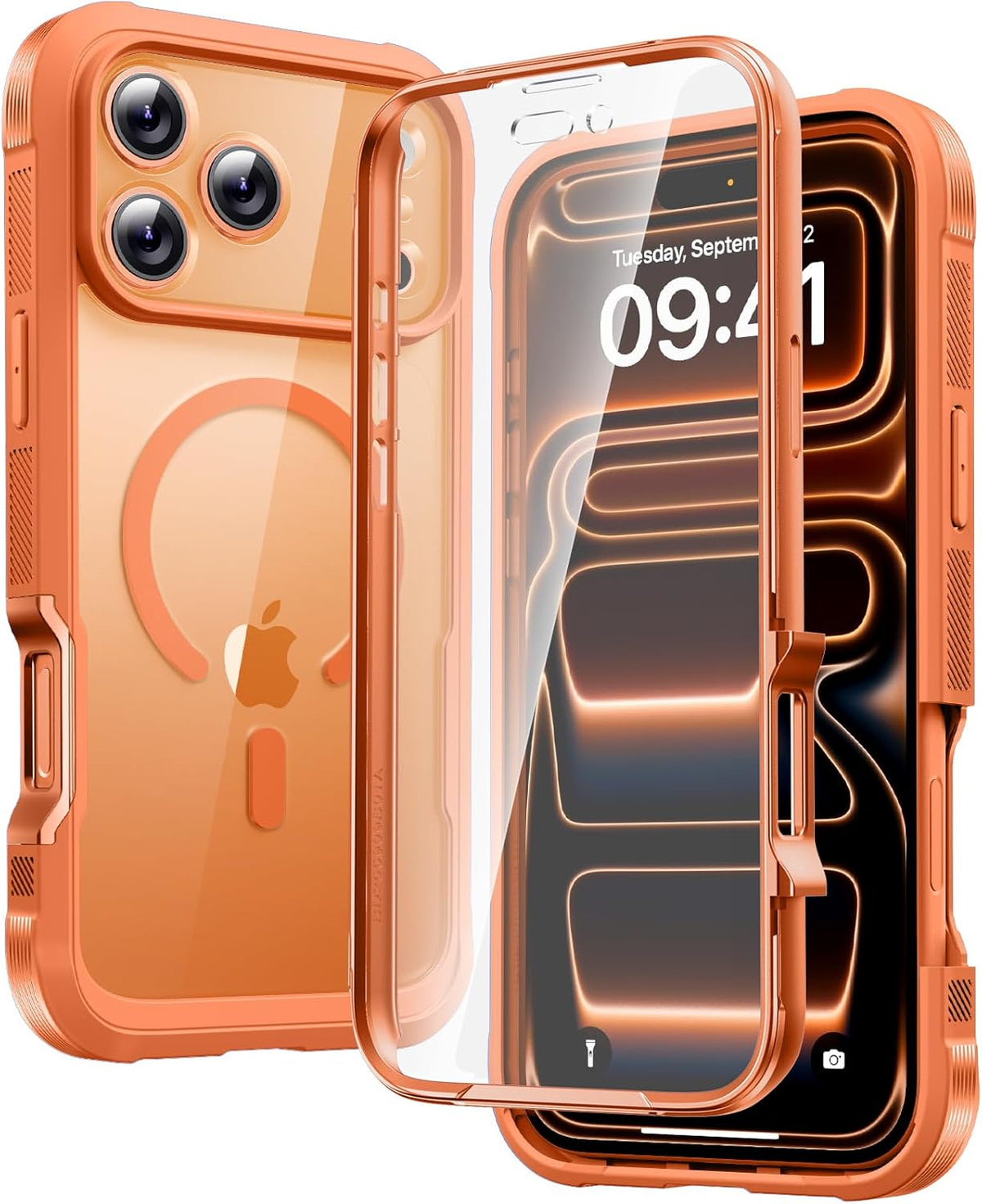 Diaclara Designed for iPhone 15 Plus Case 6.7 Inch, Full-Body Clear Bumper Cases w/Built-in Screen Protector, 360 Protective Rugged Case + Glass Camera Lens Protector,Mint Green