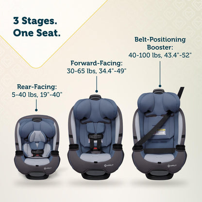 Safety 1st Grow and Go All-in-One Convertible Car Seat - Black Phantom