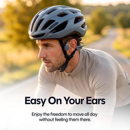 Raycon Bone Conduction Headphones - Open Ear Running Headphones & Bluetooth Earbuds, Sweat & Water-Resistant with Mic (Gray)