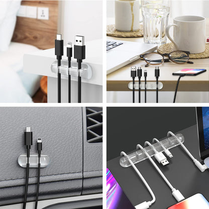 Cord Organizer for Desk, White Cable Organizer Cable Clips 2 Pack