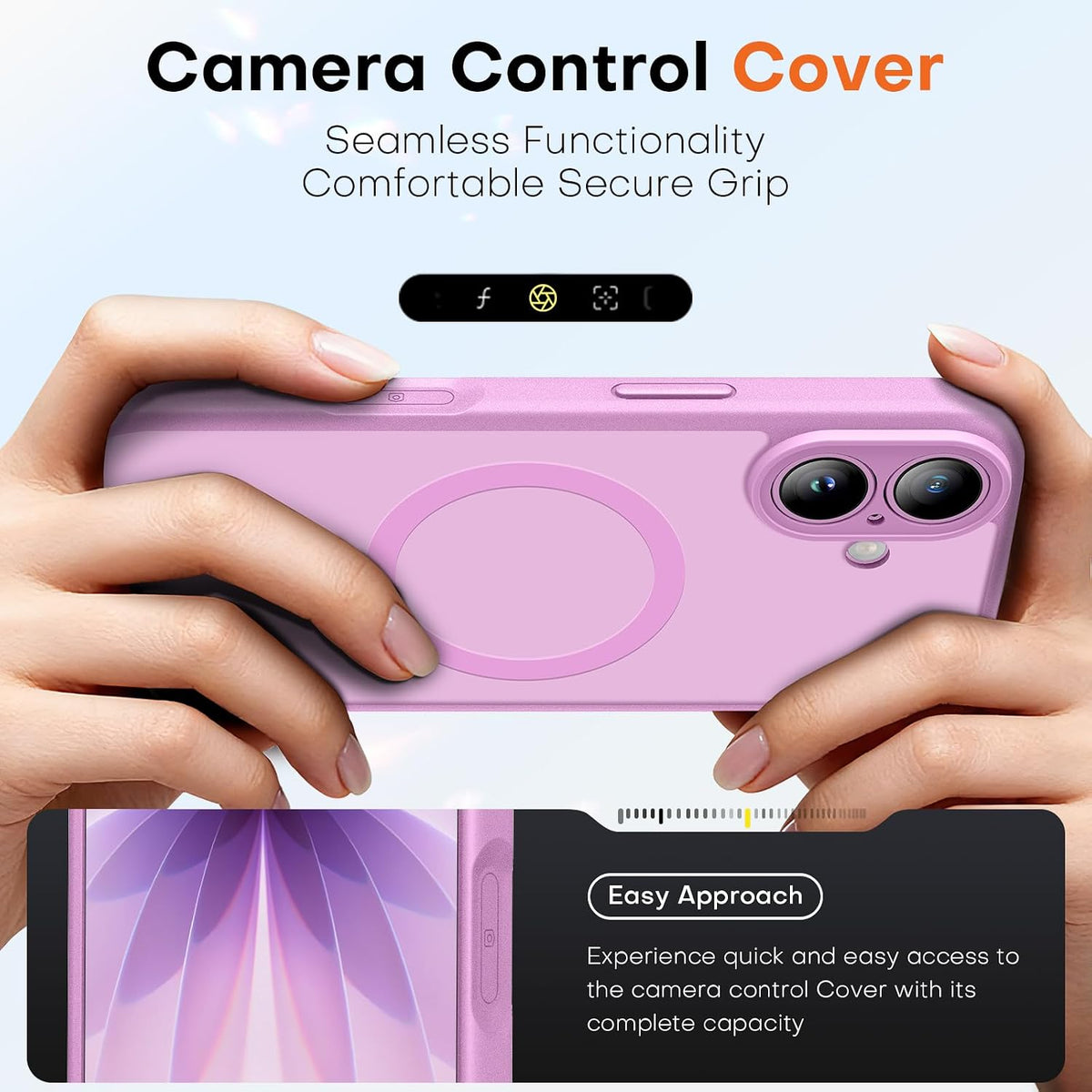 TAURI for iPhone 16 Pro Max Case, Compatible with MagSafe, Purple